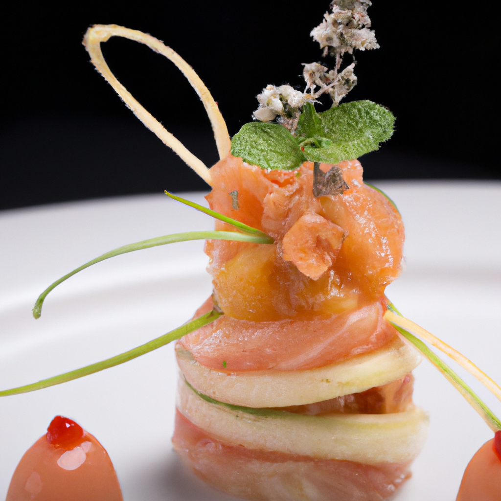 salmon apple ginger yuzu appetizer innovative